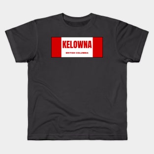 Kelowna City in Canadian Flag Colors Kids T-Shirt